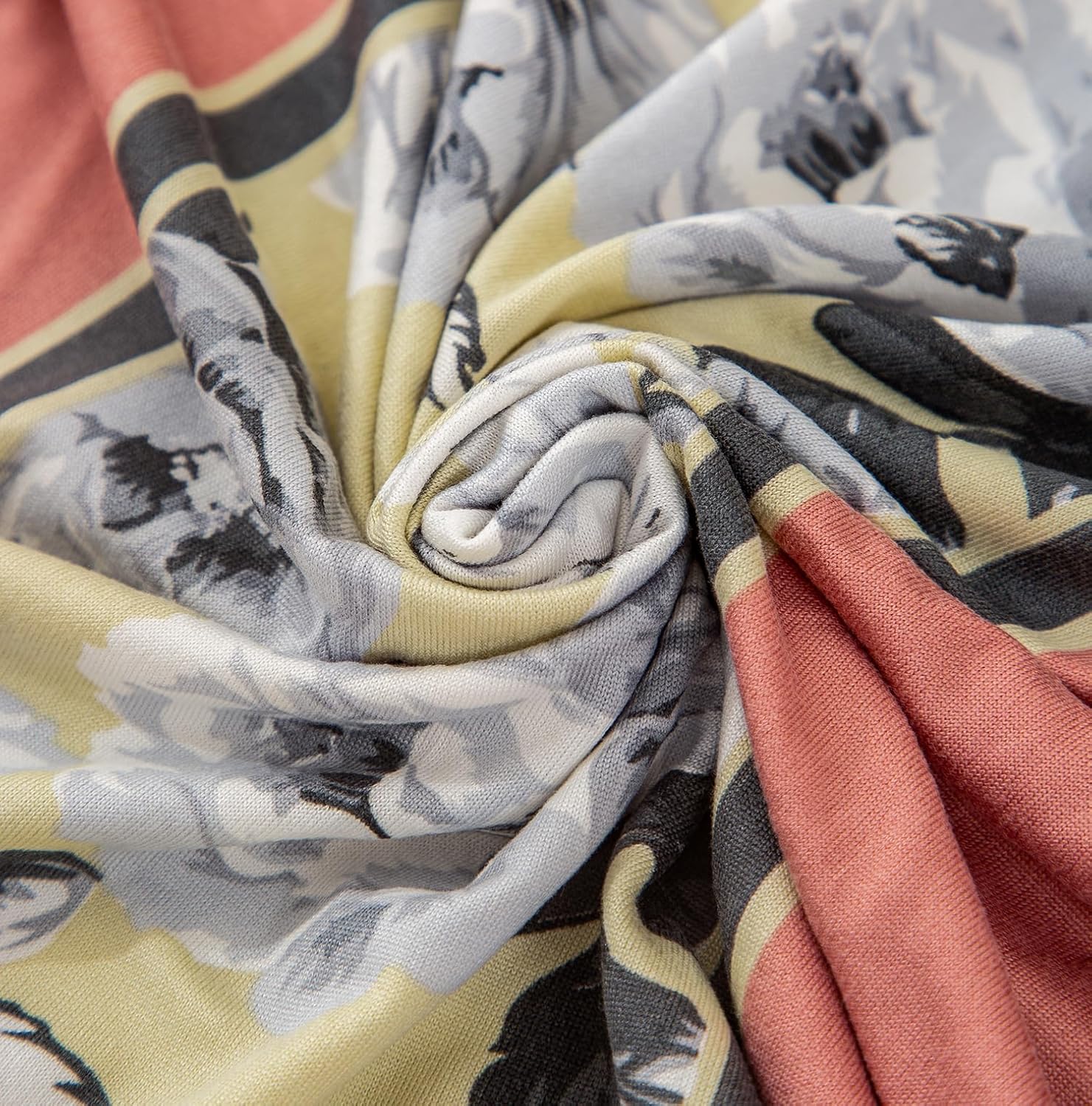 Peach Florals Chair & Table Cover