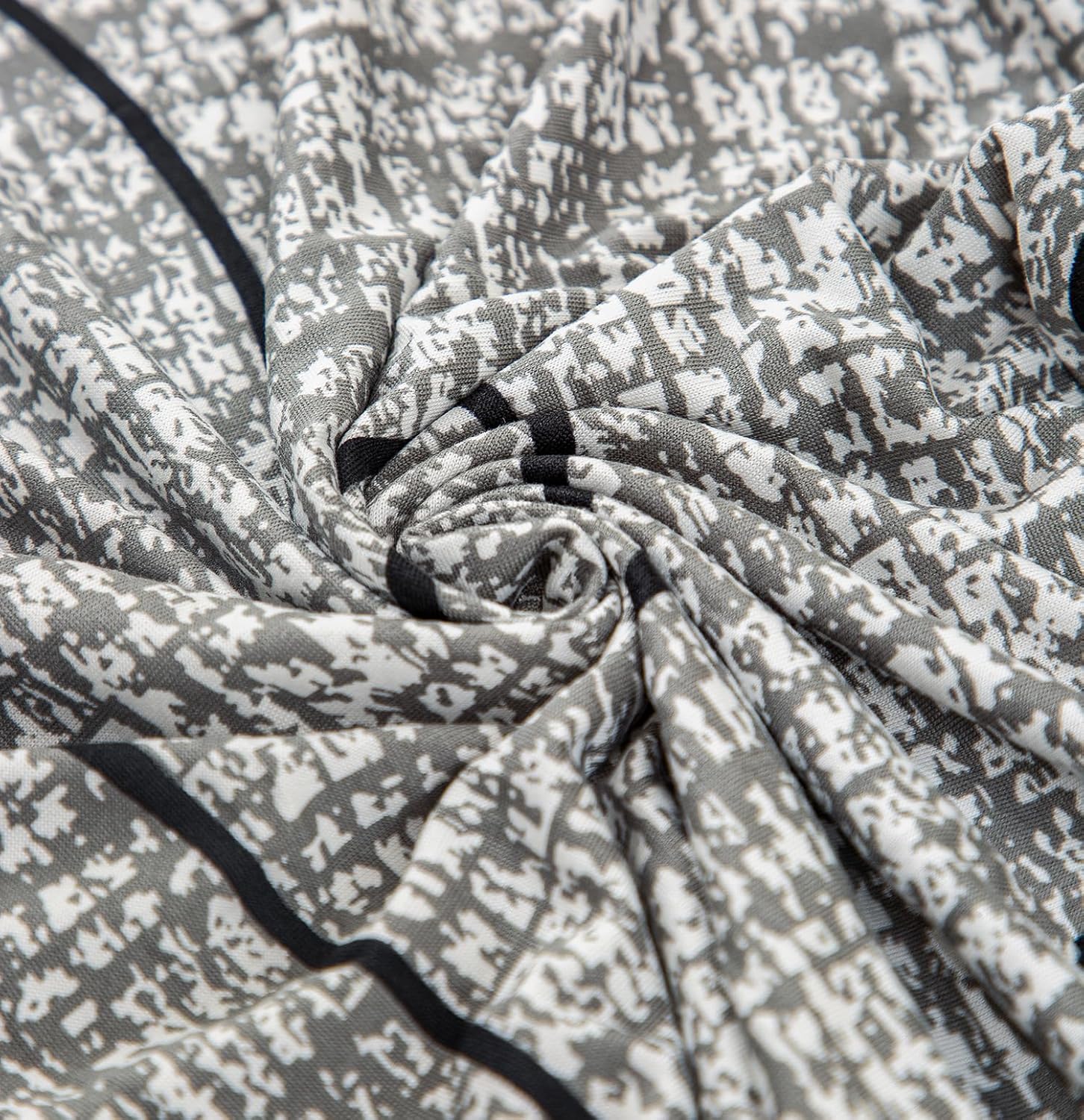 Grey Bloom Chair & Table Cover